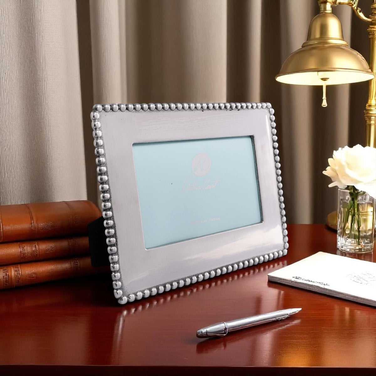 Arthur Court Classic / Engravable Engravable Beaded Photo Frame 4x6