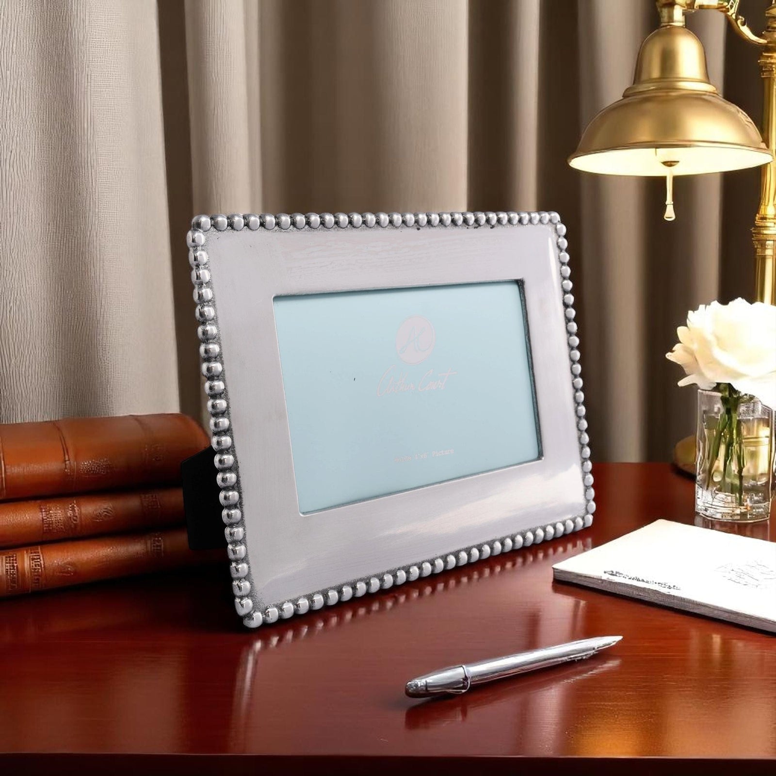 Arthur Court Classic / Engravable Engravable Beaded Photo Frame 4x6