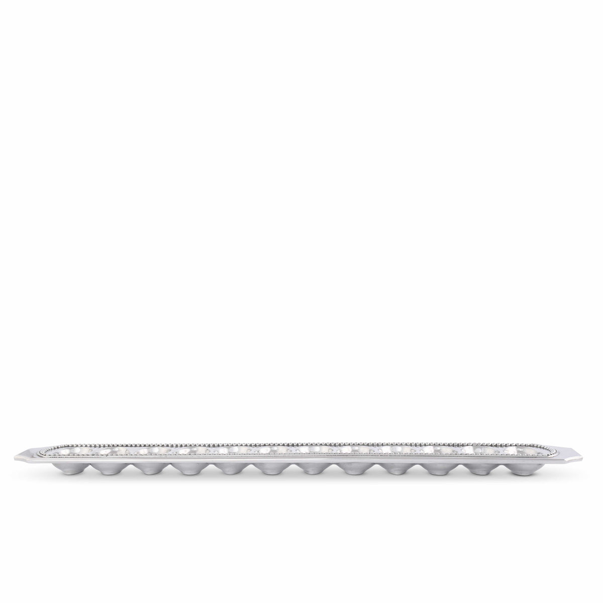 Arthur Court Classic / Engravable Long Beaded Metal Deviled Egg Holder