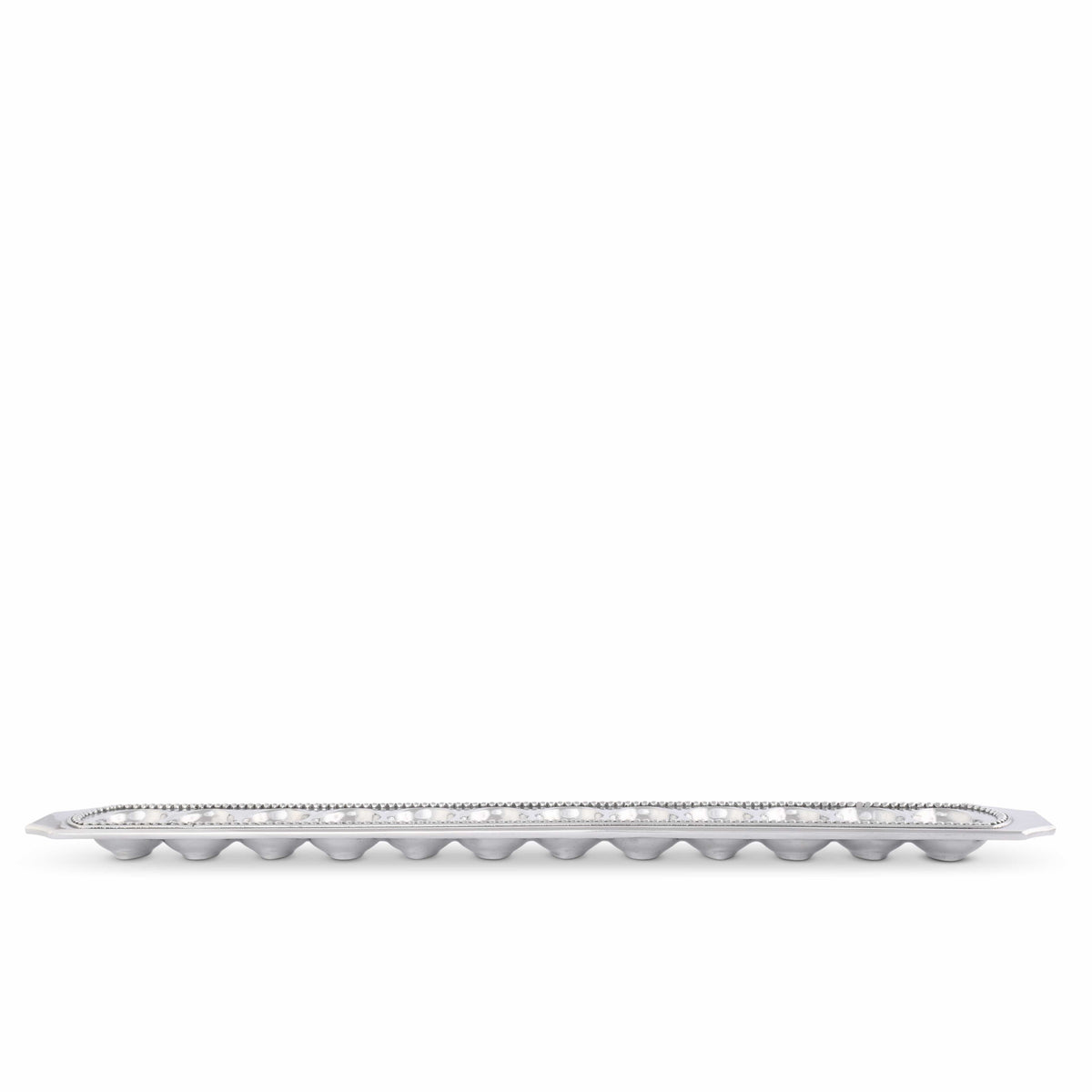Arthur Court Classic / Engravable Long Beaded Metal Deviled Egg Holder