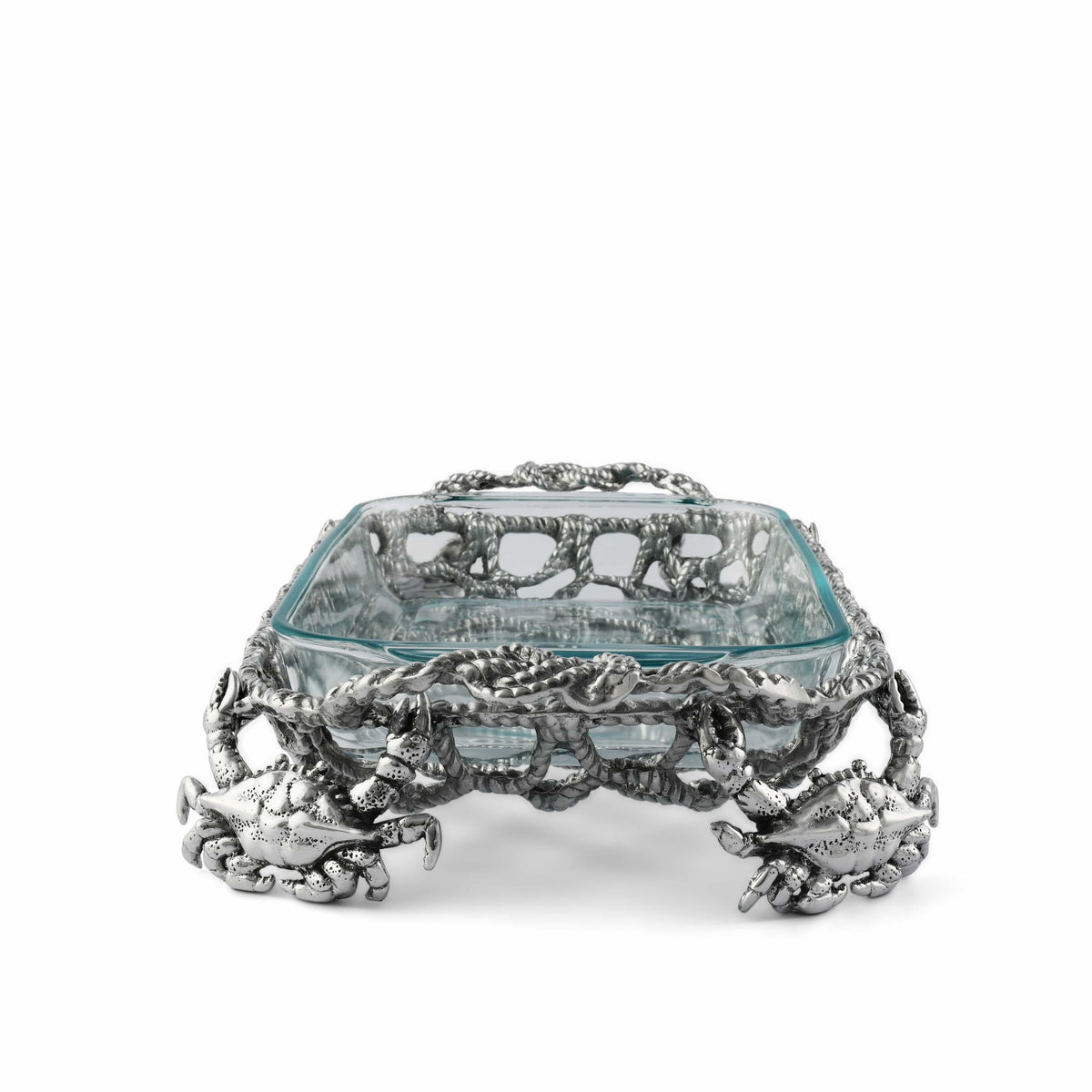 Arthur Court Coastal Crab and Net Casserole 3 Quart Holder