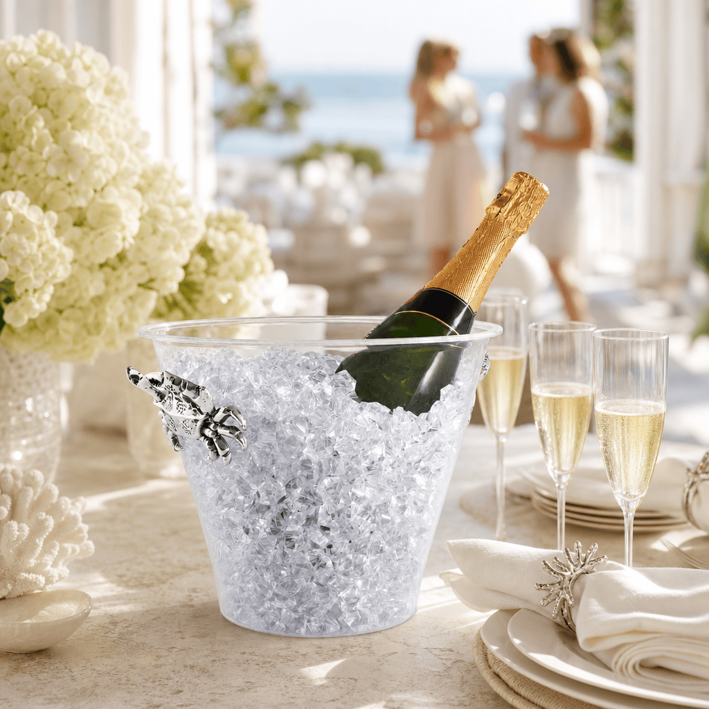 Arthur Court Coastal Crab Handle Acrylic Ice Bucket