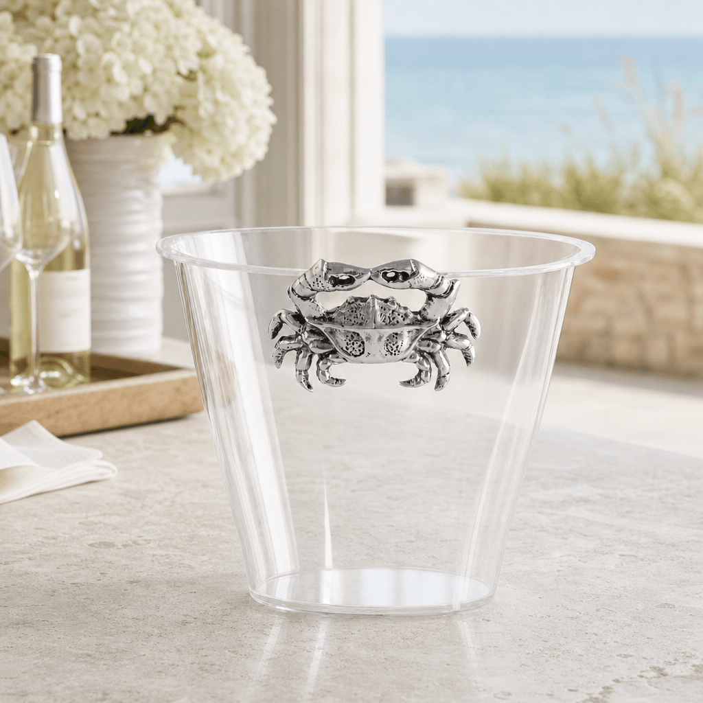Arthur Court Coastal Crab Handle Acrylic Ice Bucket