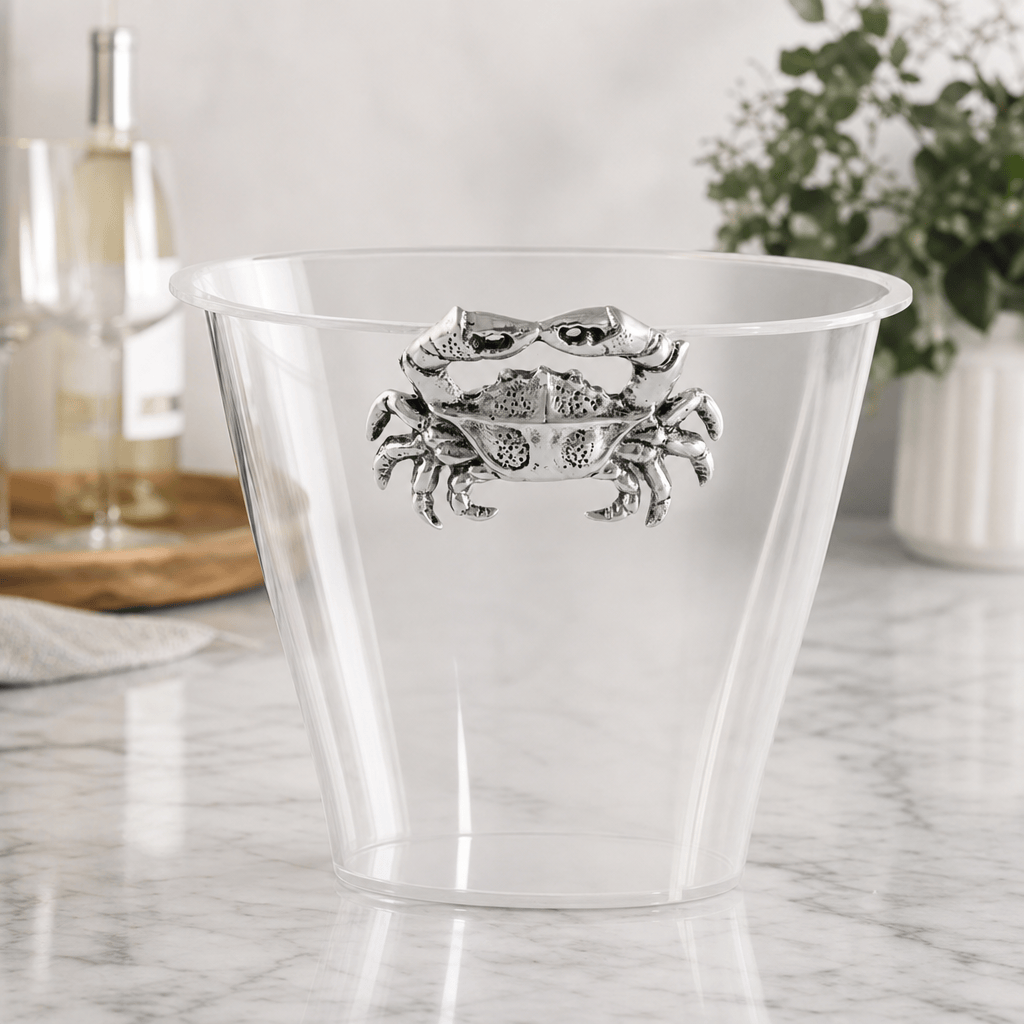 Arthur Court Coastal Crab Handle Acrylic Ice Bucket