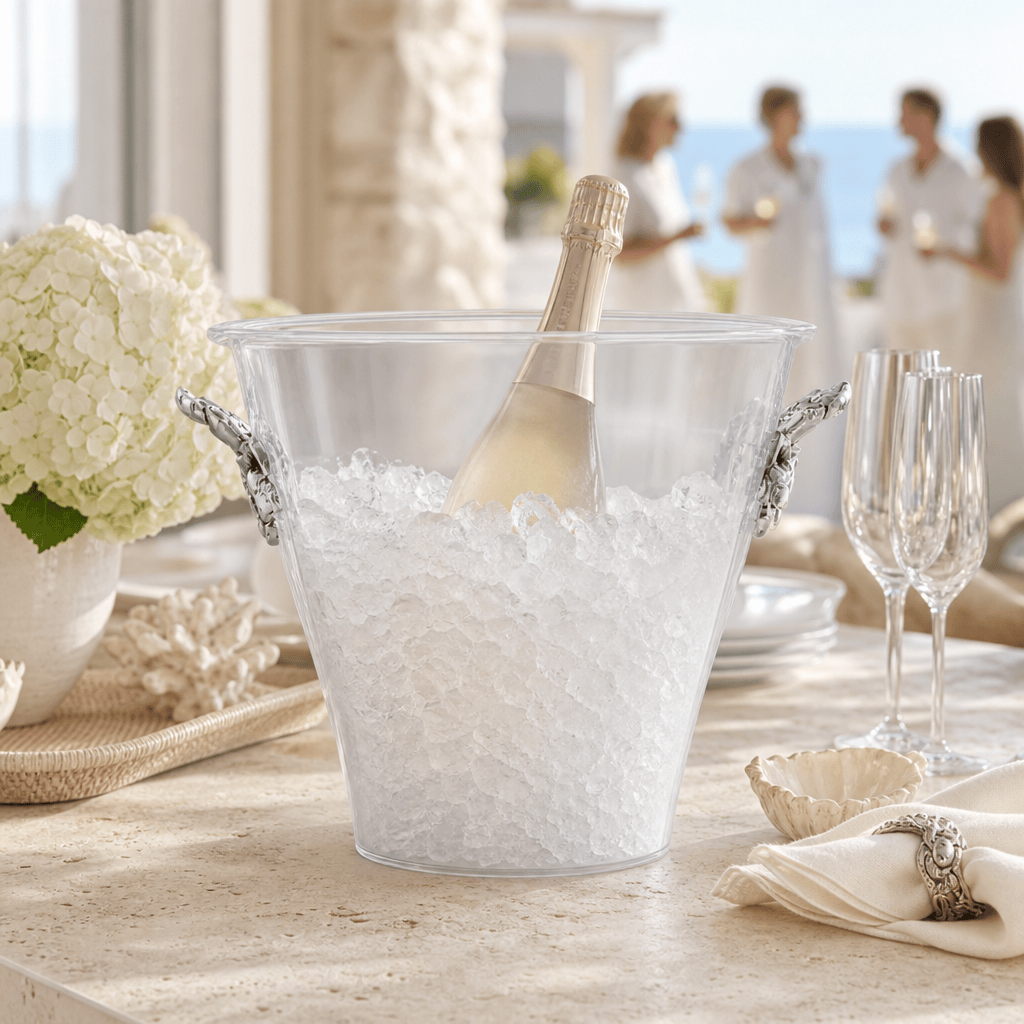 Arthur Court Coastal Crab Handle Acrylic Ice Bucket