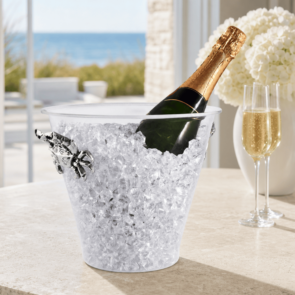 Arthur Court Coastal Crab Handle Acrylic Ice Bucket