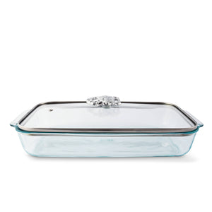 Arthur Court Coastal Crab Lid with Pyrex 3 quart Baking Dish