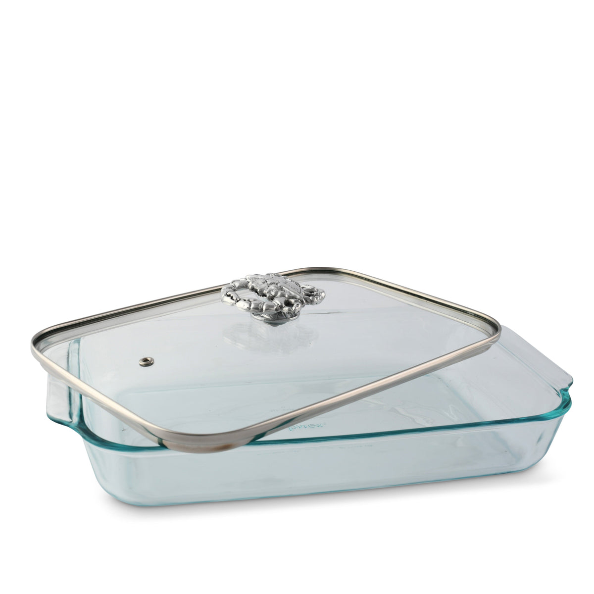 Arthur Court Coastal Crab Lid with Pyrex 3 quart Baking Dish