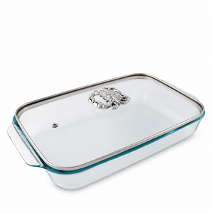 Arthur Court Coastal Crab Lid with Pyrex 3 quart Baking Dish