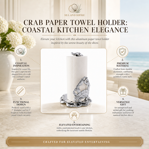 Arthur Court Coastal Crab Paper Towel Holder