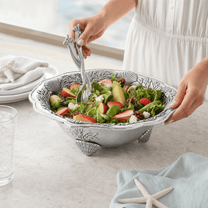 Arthur Court Coastal Ocean Kelp and Shells Salad Bowl