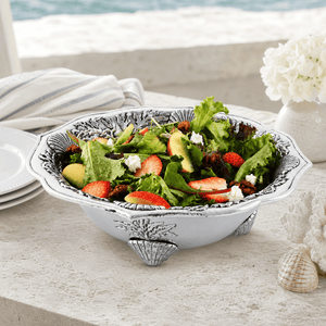 Arthur Court Coastal Ocean Kelp and Shells Salad Bowl