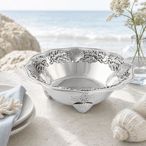 Arthur Court Coastal Ocean Kelp and Shells Salad Bowl