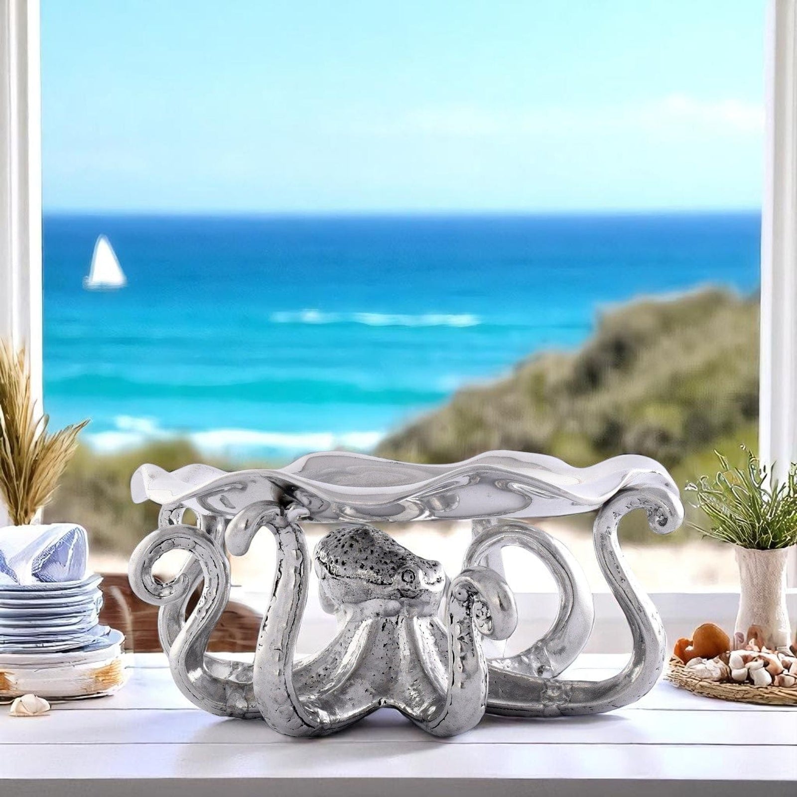 Arthur Court Coastal Octopus Treat / Cookie Stand