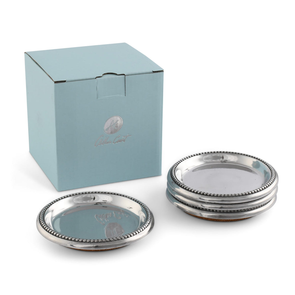 Arthur Court Coaster Set Beaded Coasters Set  Set of 4