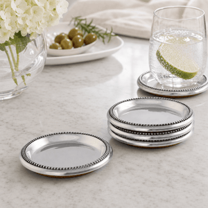Arthur Court Coaster Set Beaded Coasters Set  Set of 4