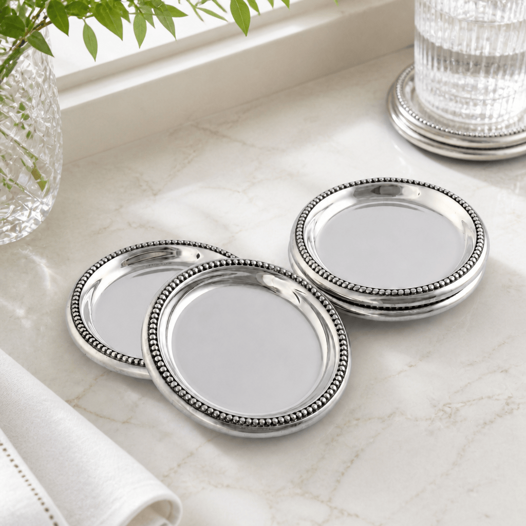 Arthur Court Coaster Set Beaded Coasters Set  Set of 4