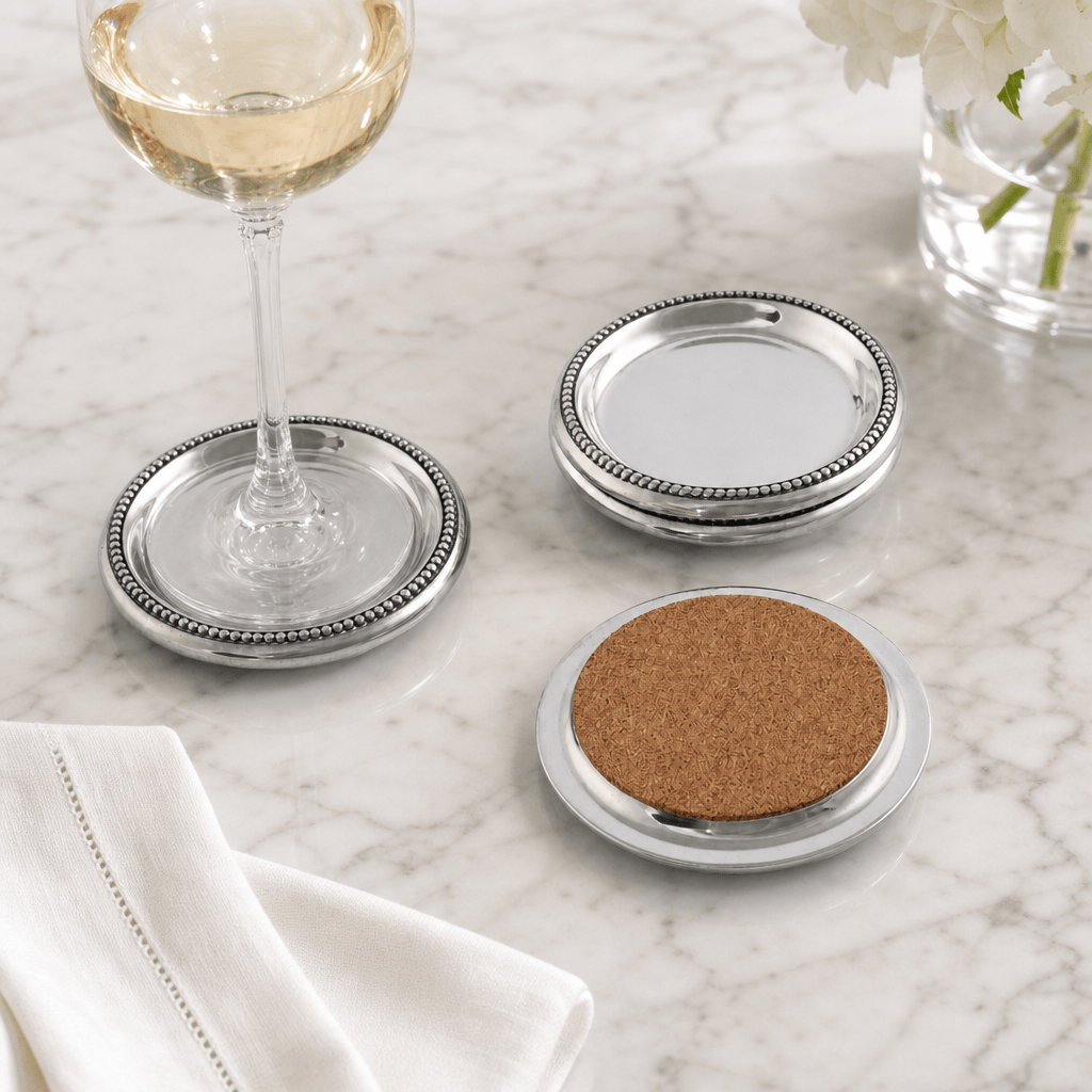 Arthur Court Coaster Set Beaded Coasters Set  Set of 4