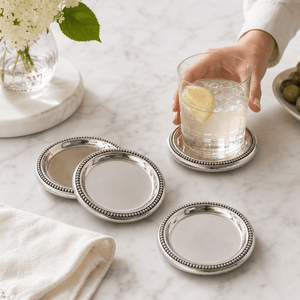 Arthur Court Coaster Set Beaded Coasters Set  Set of 4