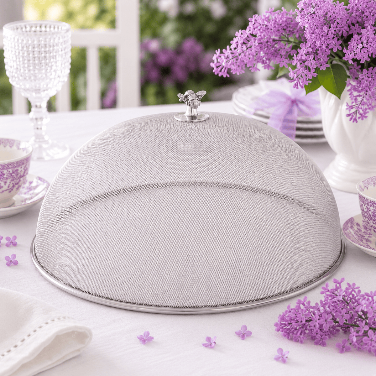 Arthur Court Dogwood Bee Stainless Mesh Picnic Cover
