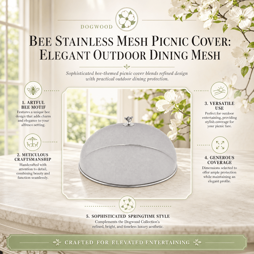 Arthur Court Dogwood Bee Stainless Mesh Picnic Cover