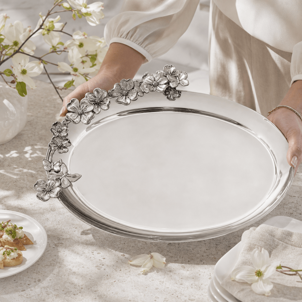 Arthur Court Dogwood Butterfly Dogwood Platter