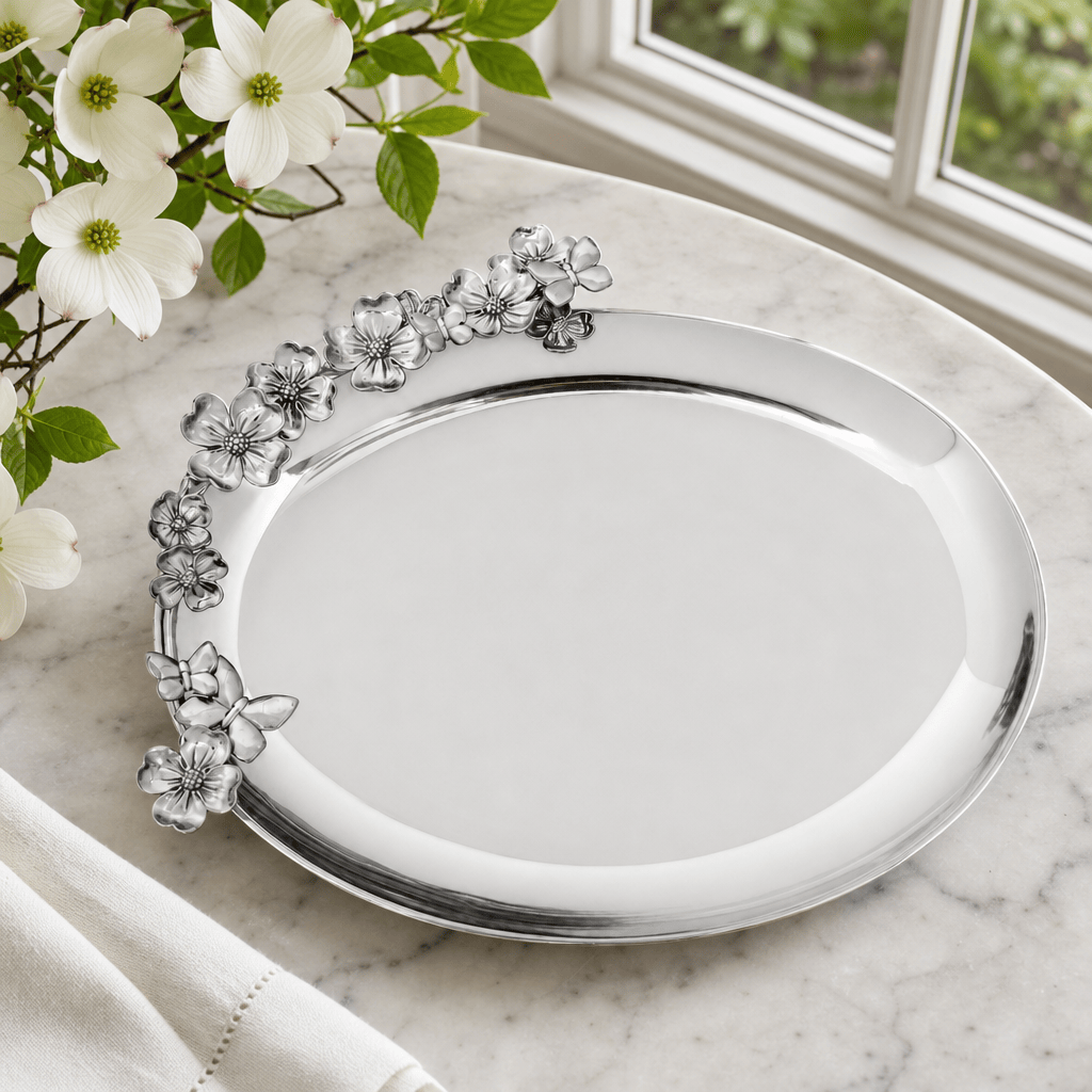Arthur Court Dogwood Butterfly Dogwood Platter