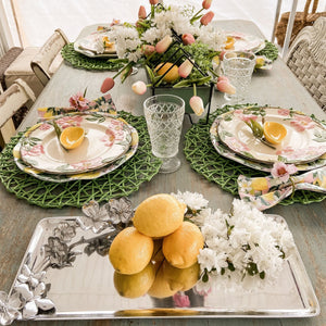 Arthur Court Dogwood Butterfly Oblong Dogwood Tray