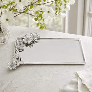 Arthur Court Dogwood Butterfly Oblong Dogwood Tray