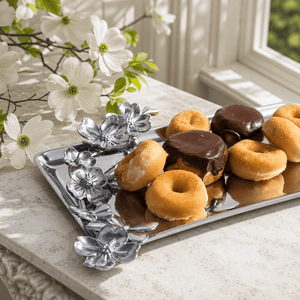 Arthur Court Dogwood Butterfly Oblong Dogwood Tray