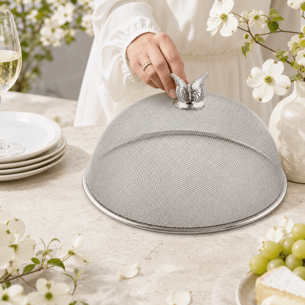 Arthur Court Dogwood Butterfly Stainless Mesh Picnic Cover
