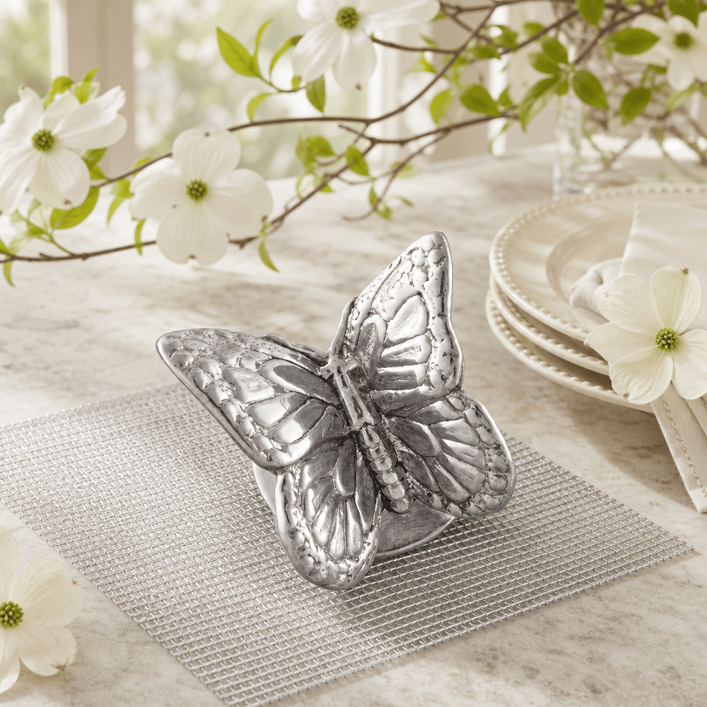 Arthur Court Dogwood Butterfly Stainless Mesh Picnic Cover