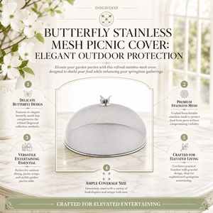 Arthur Court Dogwood Butterfly Stainless Mesh Picnic Cover