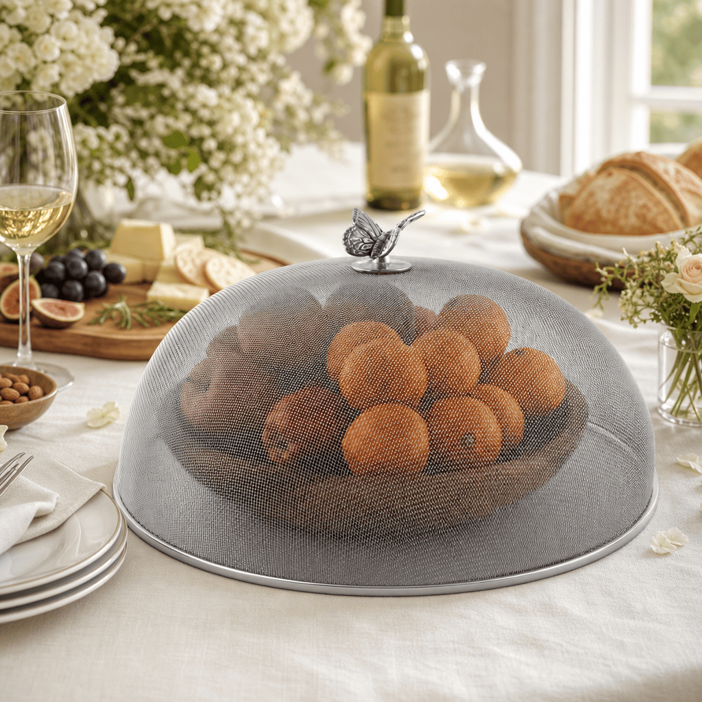 Arthur Court Dogwood Butterfly Stainless Mesh Picnic Cover