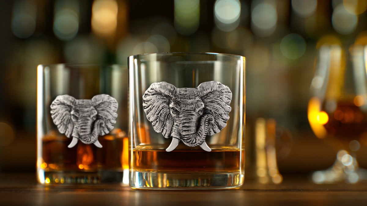 Arthur Court Elephant Elephant Bar Glasses Set of 4