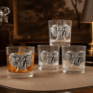 Arthur Court Elephant Elephant Bar Glasses Set of 4
