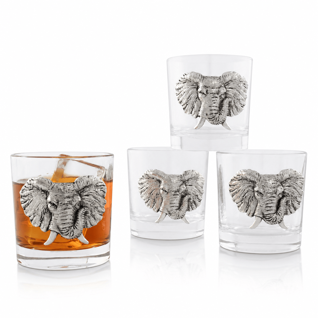 Arthur Court Elephant Elephant Bar Glasses Set of 4