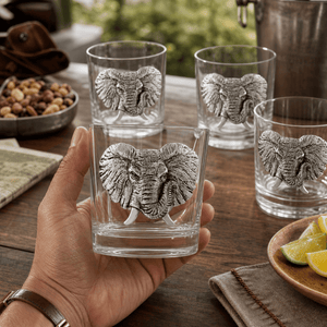 Arthur Court Elephant Elephant Bar Glasses Set of 4