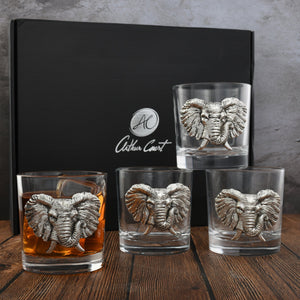 Arthur Court Elephant Elephant Bar Glasses Set of 4
