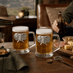 Arthur Court Elephant Elephant Beer Mugs - Set of 2
