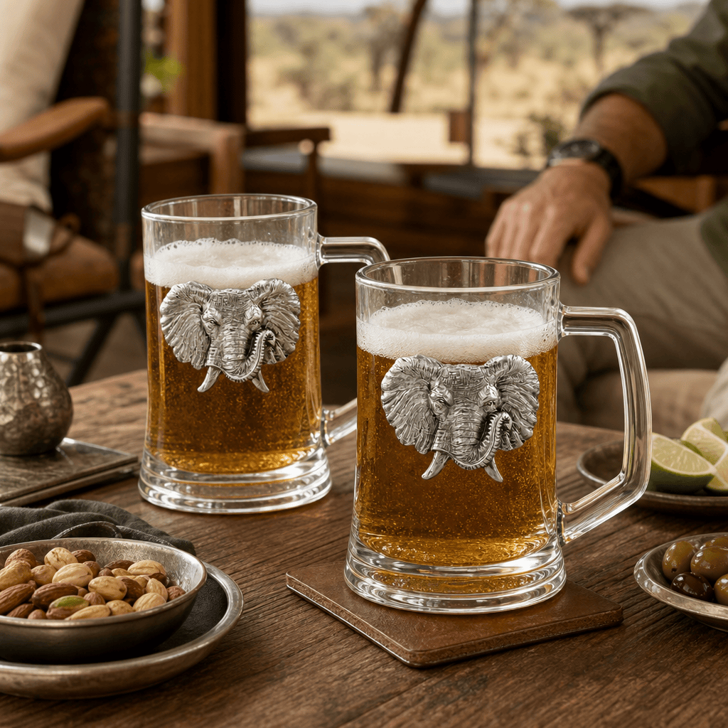 Arthur Court Elephant Elephant Beer Mugs - Set of 2