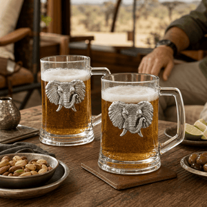 Arthur Court Elephant Elephant Beer Mugs - Set of 2
