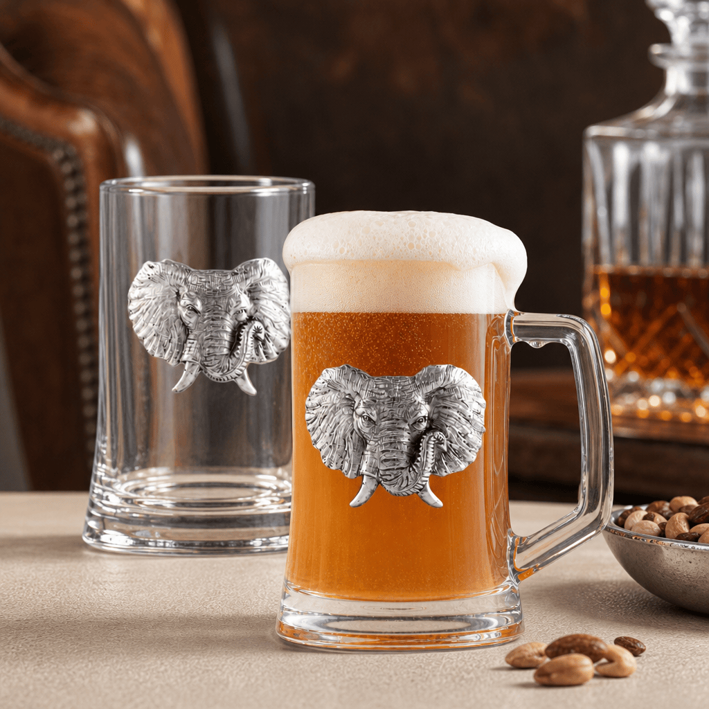 Arthur Court Elephant Elephant Beer Mugs - Set of 2