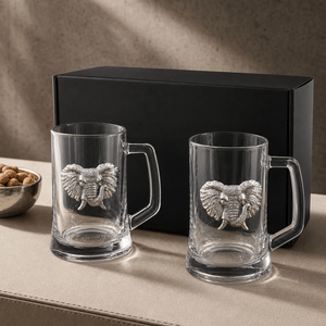 Arthur Court Elephant Elephant Beer Mugs - Set of 2