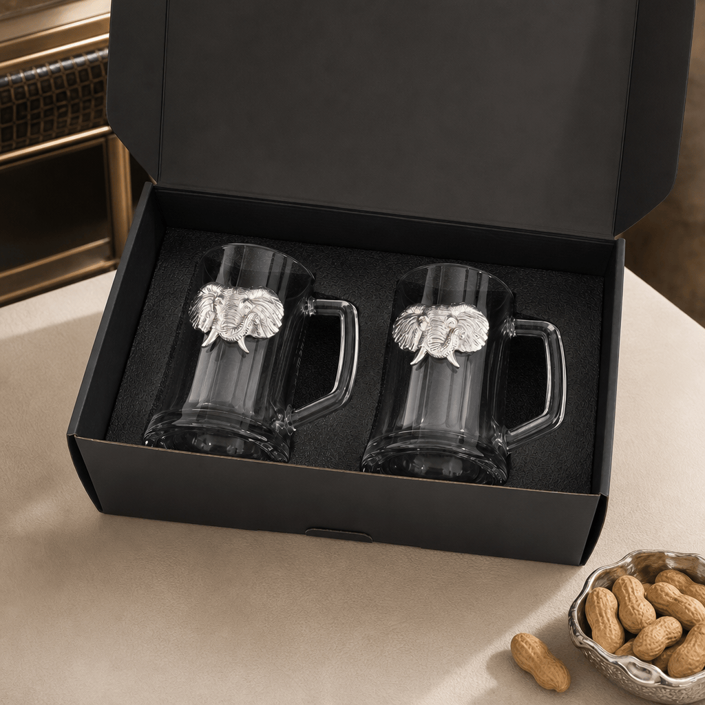 Arthur Court Elephant Elephant Beer Mugs - Set of 2