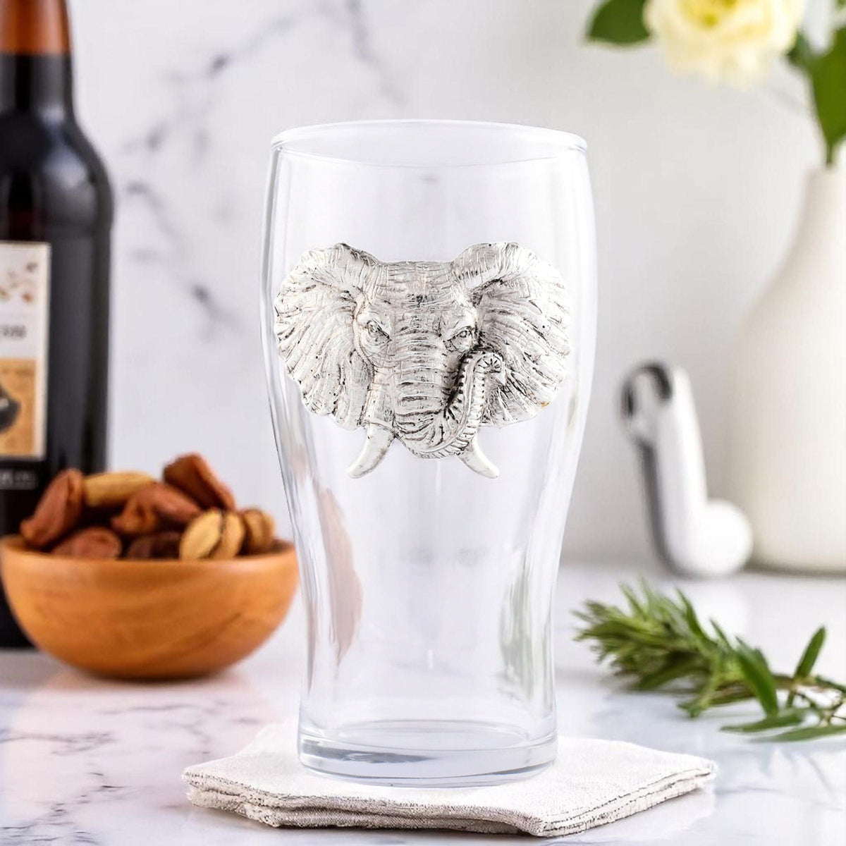 Arthur Court Elephant Elephant Beer Pint Glasses - Set of 4