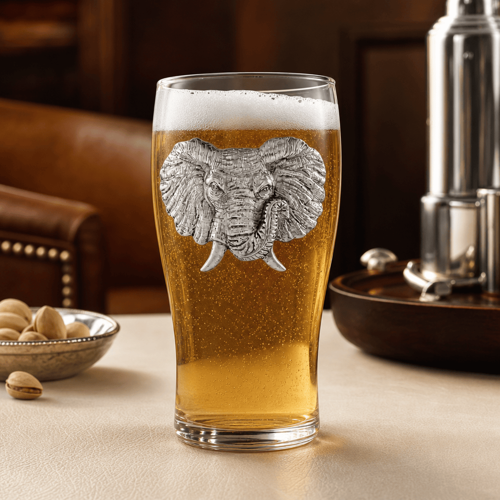 Arthur Court Elephant Elephant Beer Pint Glasses - Set of 4
