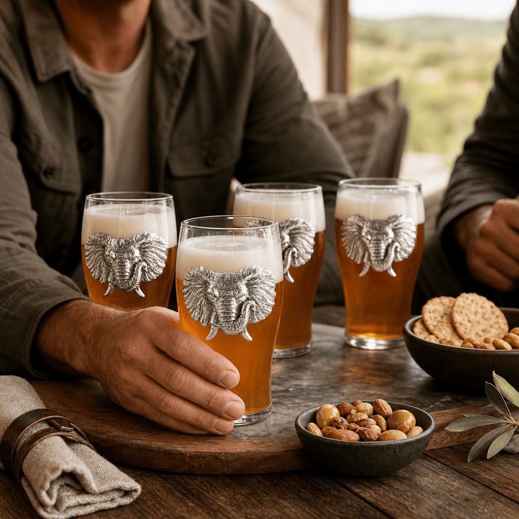 Arthur Court Elephant Elephant Beer Pint Glasses - Set of 4