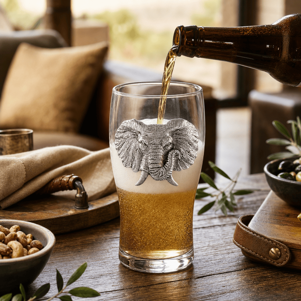 Arthur Court Elephant Elephant Beer Pint Glasses - Set of 4