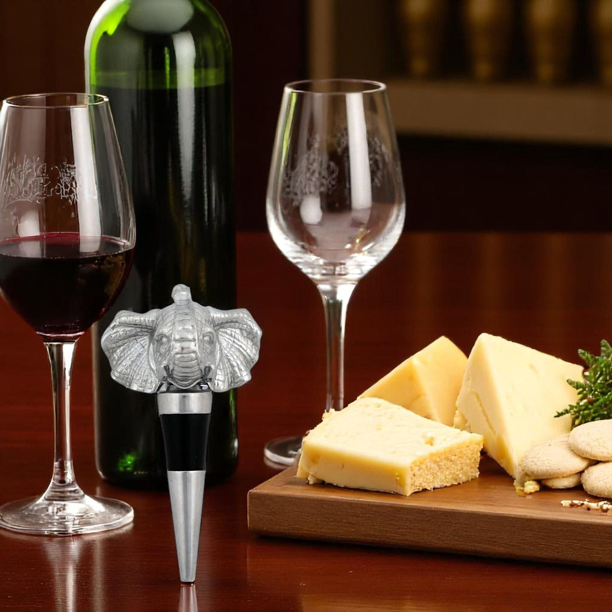 Arthur Court Elephant Elephant Bottle Stopper